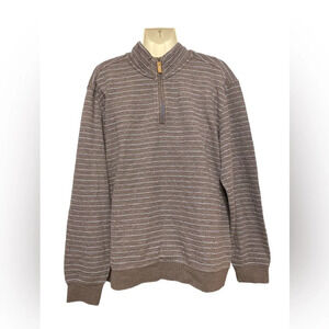 Orvis Striped 1/4 Zip Pullover Long Sleeve Shirt